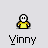 Animated contact sheet of a yellow stick figure character named Vinny with speech bubbles and pill props in various states across 11 frames.