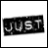 Animated sequence of black rectangular text blocks on white background displaying 'JUST', 'TELL', 'ME', 'I'M', 'BEAU', and 'TIFUL' in order.