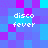 A 4-frame animated contact sheet showing a pixelated disco-themed icon with repeating text and color-shifting grid patterns.