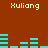 Brown background with cyan horizontal bars and repeated 'Xuliang' text in light brown pixelated font.