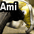 Animated icon with a character in a yellow and white outfit, showing text changes and facial expressions.