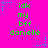 Bright pink background with repeating green text and blue/purple star motifs arranged in a pattern