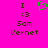A static pixel art image with a bright pink background displaying brown text and symbols arranged in two vertical