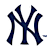 Pixelated dark blue 'NY' monogram with white outline on gray background, rendered in low-resolution digital style.