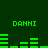 Green pixelated text and bar graphs on dark green background with repeating patterns.