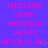 Static image with repeating pink text on purple background, partially obscured by gray rectangle.