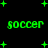 Green pixelated text and plus signs on a black background with no visible animation changes.