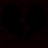 Dark background with repeated text overlays and four heart-shaped silhouettes arranged horizontally.