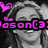 Pixelated grayscale image of a person with long hair, overlaid with pink text and heart symbols in various positions.