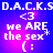 Pixelated text and symbols on a blue-purple gradient background with pink highlights, featuring repeated phrases and emoticons.