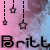 Animated contact sheet showing three frames of a pink and blue gradient buddy icon with hanging star decorations and repeated text.