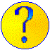 Four yellow circular icons with blue borders display sequential animation frames of a question mark transforming into an exclamation point.