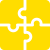 Yellow square background with a single gray zigzag line crossing the center horizontally and vertically.