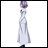 Pixelated anime-style character in white dress with purple hair, standing against white background; black with silver text "AnimeIM" and "com" on right