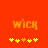 Red background with orange 'wick' text and yellow star-like symbols; left side shows one symbol as brown, right side shows two symbols as brown.