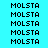 18 identical 'MOLSTA' text icons on a cyan background, with red rectangular overlays appearing in specific positions across observations