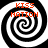 Four identical black-and-white spiral patterns arranged in a , each with red text reading KISS NATION overlaid