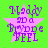 A green background with a pink star and purple text reading 'Naddy 2D a Blyde FFL' in four identical frames.
