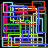 multicolored lines forming interconnected rectangular shapes on black background, with no visible text or characters
