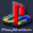 A 48x48 pixel buddy icon featuring a split design with the PlayStation logo on the left and "Original Icons .com" text on the right, displayed as two static frames in a contact sheet layout.