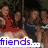 Four pixelated show friends, beach, love hearts, and summertime silhouettes with text overlays