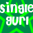 Green star-patterned background with white text 'singlesingle' and 'guri guriguri' in pixelated font, partially obscured by gray overlay.