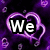 Animated icon with purple background, glowing heart, and text fragments 'We', 'Love', 'ac Efron', 'ssa Hunt', 'And', 'hool n' across six