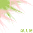 Pixelated icon with green and pink abstract shapes, text 'ALLIE' in varying colors across repeated