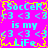 Pixelated cyan text on bright pink background with yellow border, repeating 'SocCeR', '<3 <3', 'is my', and 'LiFe' in four quadrants.