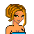 Pixel art contact sheet showing multiple frames of a female character in blue outfit with cartoon face, including full-body and partial views, plus text elements "Paul" and "Frank ROX!".