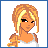 Pixel art contact sheet of a blonde female character in various poses and outfits with text "short n sweet" at bottom right, displayed as 3x3 grid on gray background.
