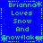 Blue background with green text reading "Brianna Loves Snow And Snowflakes" repeated in a pattern, bordered by light blue pixelated lines and snowflake symbols