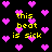 Black background with scattered pink pixelated hearts and repeated yellow text reading "this beat is sick" in a retro digital style.
