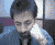 A pixelated animated sequence shows a person in a blue shirt with a hand near their face, transitioning through four distinct poses across three