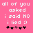 Pink background with white pixelated text reading 'all of you asked i said NO i lied :)' and a of black and brown pixelated hearts below