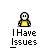 Animated contact sheet of a pixel art buddy icon showing sequential frame changes with text overlays on a gray background.