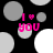 Black background with scattered gray and white circles; pink text "I ♡ YOU" appears in four positions across the image.