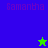 Pixelated text "Samantha" appears in four quadrants with two star icons on a blue and green background.