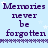 Light blue background with repeated purple text "Memories never be forgotten" and white star shapes, arranged in a pattern