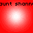 Red background with four white circular gradients arranged in a , overlaid with black pixelated text reading "ount shannount shann" across top and bottom