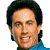 A 50x50 pixel buddy icon split into two sections: a left-side portrait of Jerry Seinfeld and a right-side green background with "OriginalIcons.com" text in bright green pixelated font.