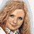 Animated contact sheet of five 48x48 pixel frames showing a woman with changing hairstyles and expressions against white, black, and gray backgrounds.