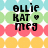 Pixelated text displays names and phrases on a colorful striped background with star patterns.