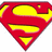 A red and yellow Superman shield logo on the left, with pixelated text 'superman that hoe' in yellow on a solid red background to the right.