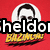 Red background with circular white border around a person's face, yellow and black text below the face changing across frames.
