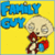 Static pixelated icon featuring "FAMILY GUY" text above a cartoon character against yellow background with blue border.