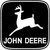 Two John Deere logos flank pixelated text reading 'deere man bitch' on a white background with gray section.
