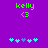 Green text 'kelly' and '<3' on purple background with blue and purple pixel hearts below, two variations of heart arrangement.