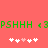 Green pixelated text 'PSHHH' and '<3PSHHH <3' on coral background with two of white and pink heart icons