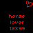 Red pixelated heart symbol above two identical of red text on black background